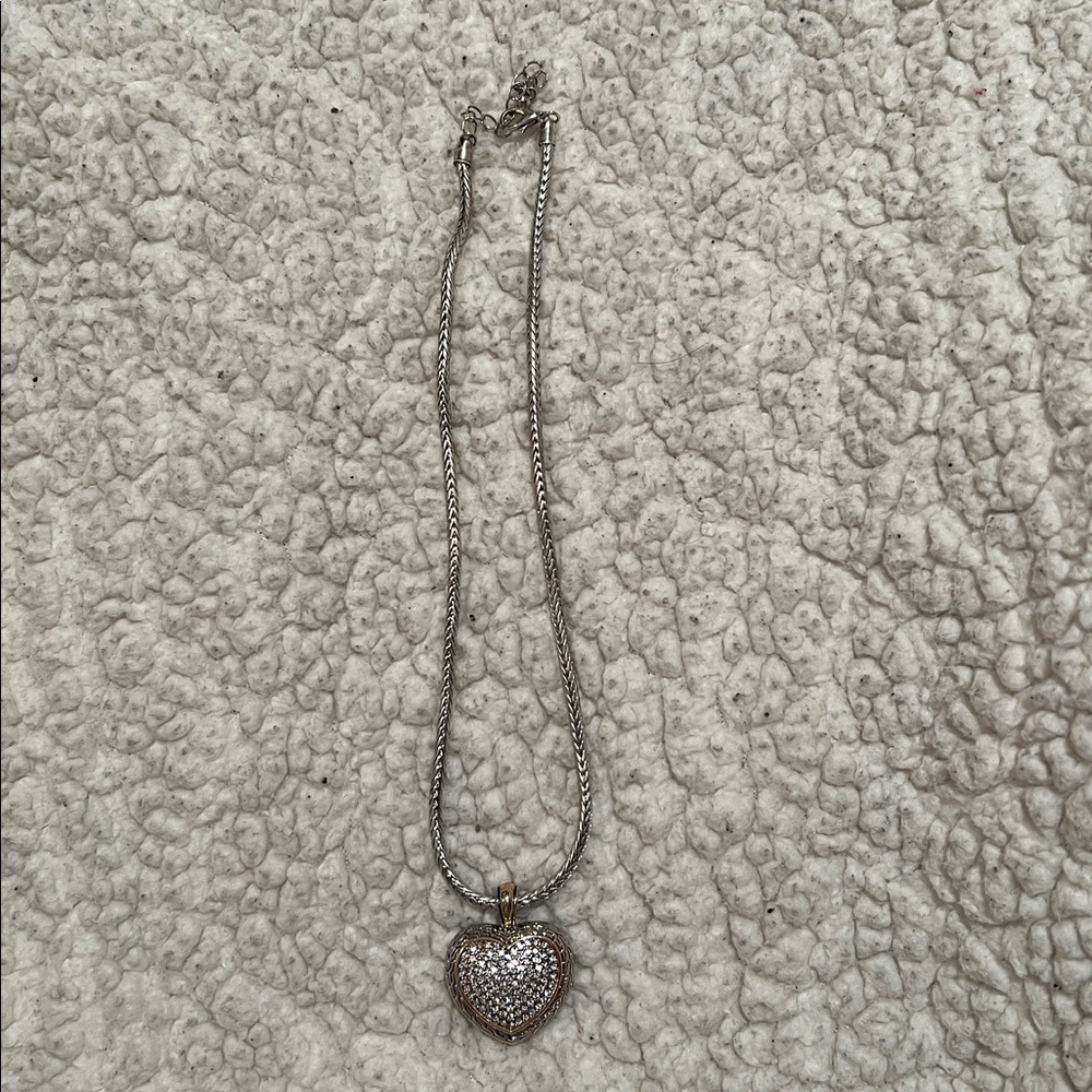 Silver Heart Pendant Fashion Necklace
